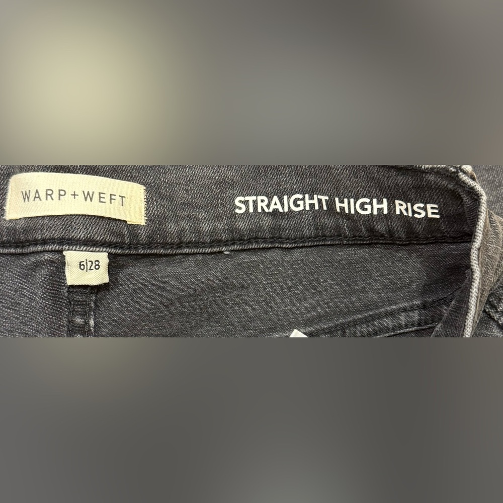 NWT - Warp + Weft Straight Leg Jeans in Dark Wash Size 28 - Picture 9 of 13